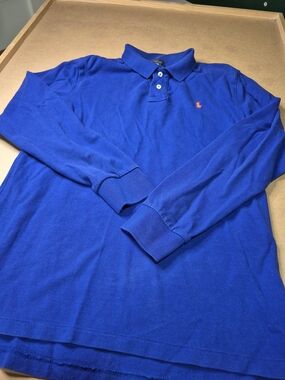 Polo by Ralph Lauren Long-Sleeve Rugby Polo in Royal Blue